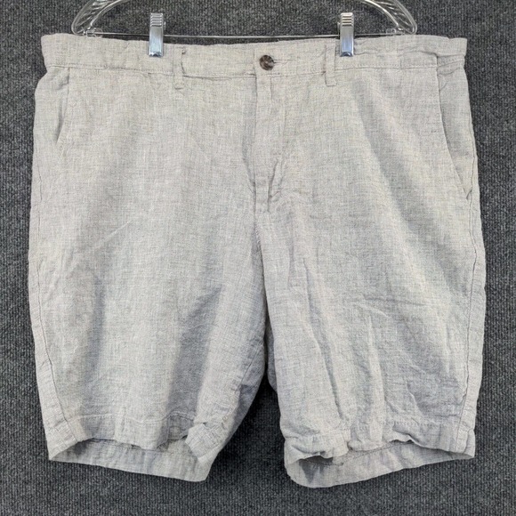Goodfellow & Co Mens Linden Shorts Gray Size 40 Linen Blend Slash Pockets - Picture 2 of 12